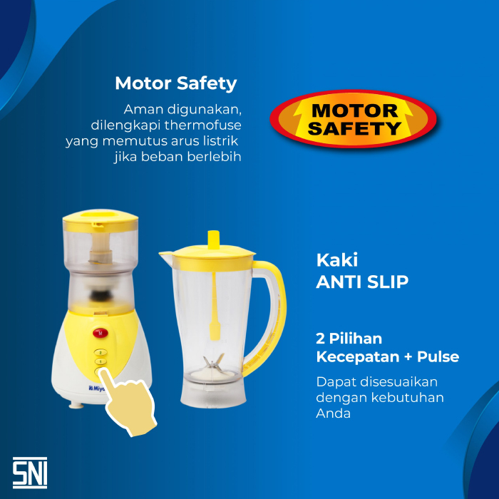 Miyako Blender Chopper 1.5 Liter - CH511PLY | CH-511 PLY